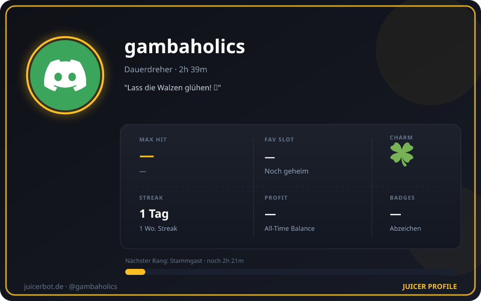 Profil-Karte von gambaholics