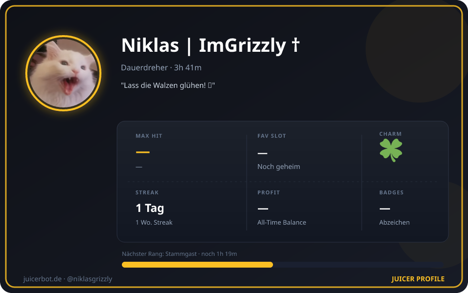 Profil-Karte von Niklas | ImGrizzly †