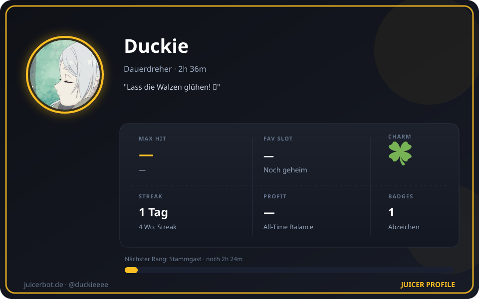 Profil-Karte von Duckie