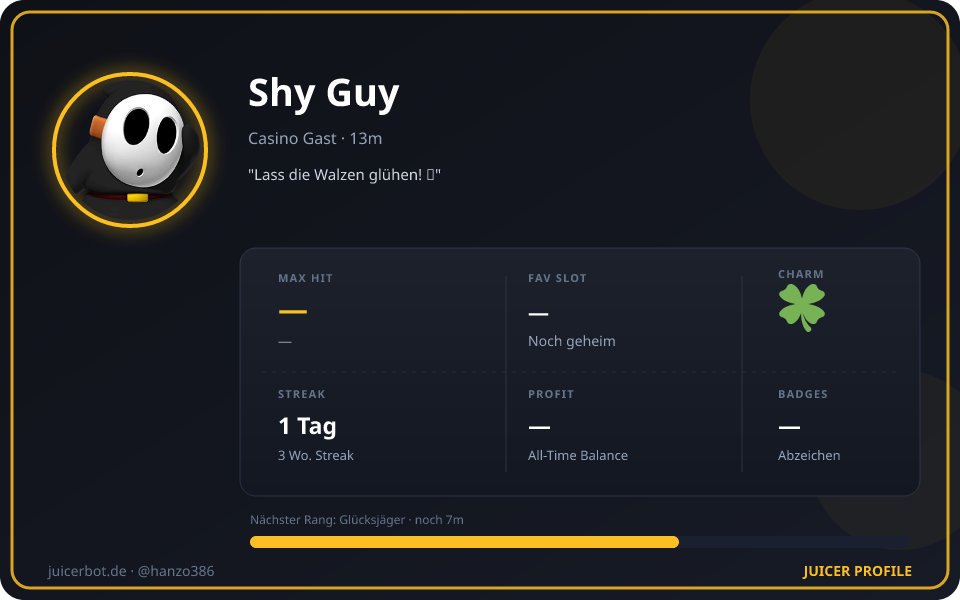 Profil-Karte von Shy Guy