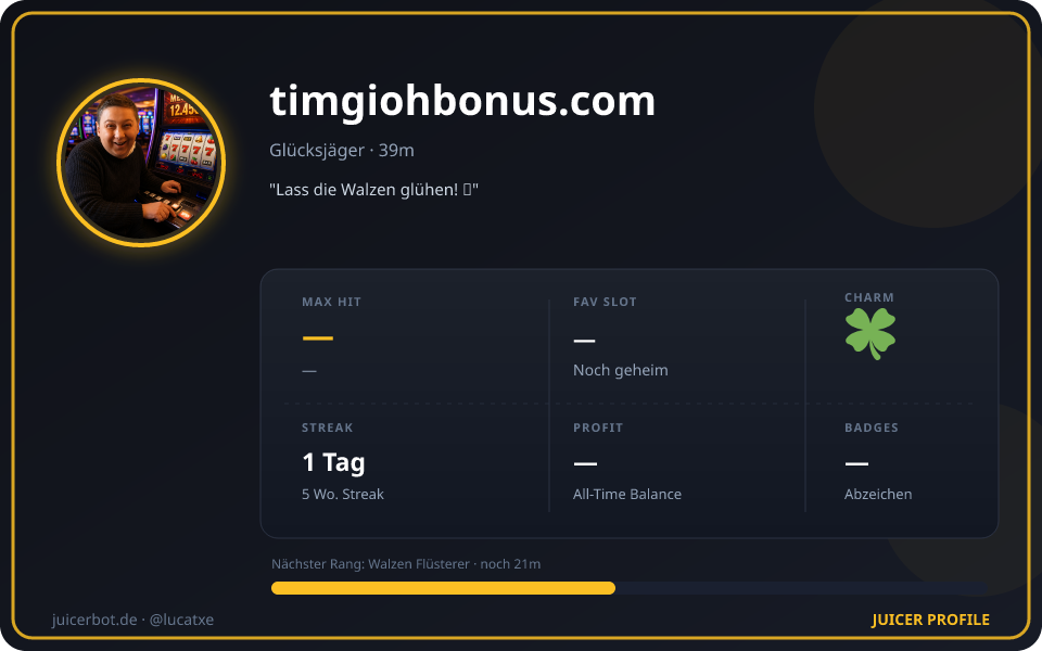 Profil-Karte von timgiohbonus.com
